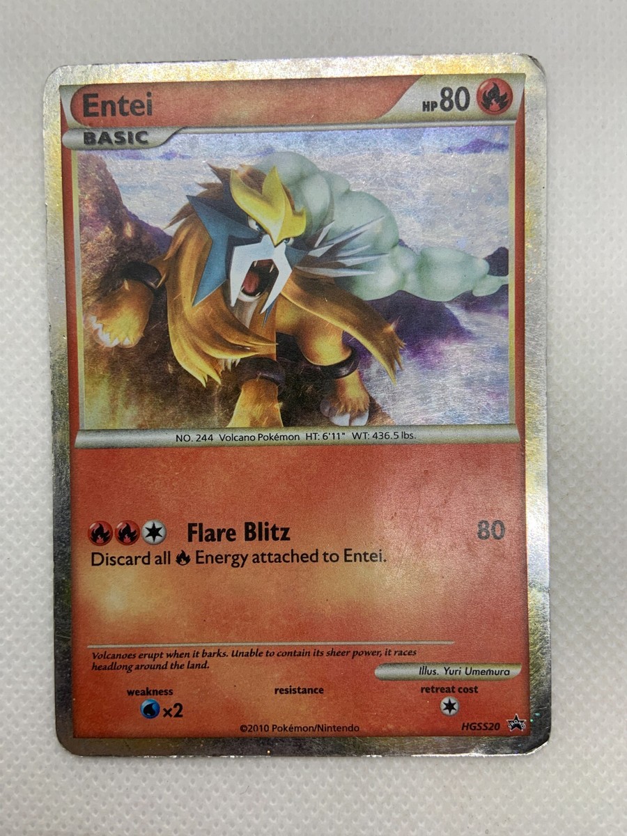 Entei HGSS20 Promo Heart Gold Soul Silver Pokemon Card Holo Entei HGSS20 Promo Heart Gold Soul Silver Pokemon Card Holo