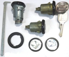 New PONTIAC OEM BLACK Doors/Trunk Lock Key Cylinder Set With 2 Keys To Match