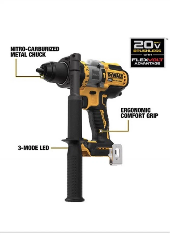 DeWalt 20V/60V Max 3-Tool Kit Brushless DCK399P1T1 Impact/Hammer Drill/Saw - Image 3 of 4