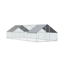 PawHut Large Chicken Coop Metal Chicken Run with Waterproof and Anti-UV Cover...
