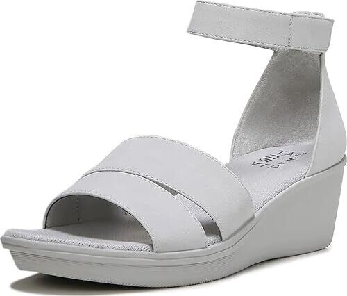 Naturalizer Womens Riviera Wedge Sandals Hook & Loop Mist Size 11M - Picture 1 of 6