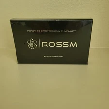 ROSSM Slim RFID Minimalist Aluminum Wallets for Men with cash strap -