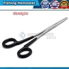 8" Long Reach Hemostat Straight Forceps Insulated Locking Handles Stainles Steel