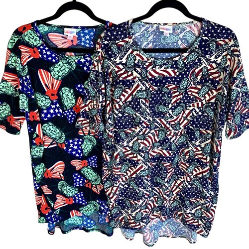 LuLaRoe Lady Freiheitsstatue Americana Irma Tunika High Low Top Paket Posten Neu - Bild 3 von 14