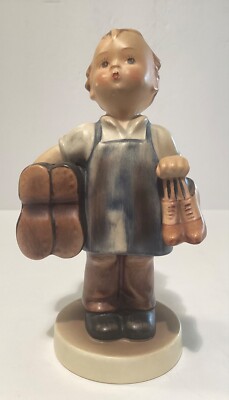 Vintage Goebel Hummel  Boots  Boy Holding Boots Porcelain Figurine 143/0 - As Is