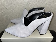 Marc Fisher Ltd RAGINA US 10 Light Gray Suede Women Shoes