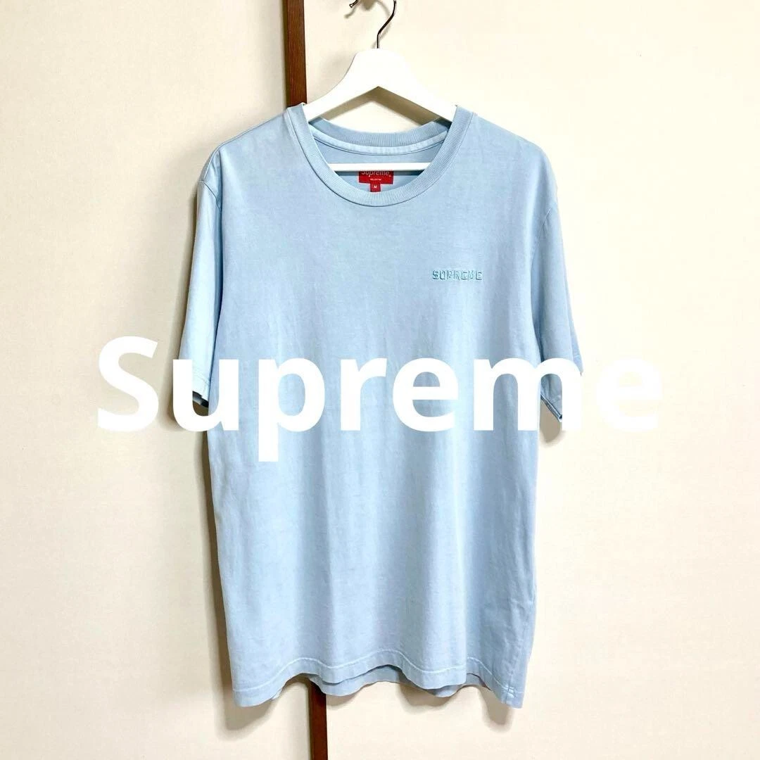 Supreme SS18 Tee shirt Surteint Couleur Bleu Clair Homme M