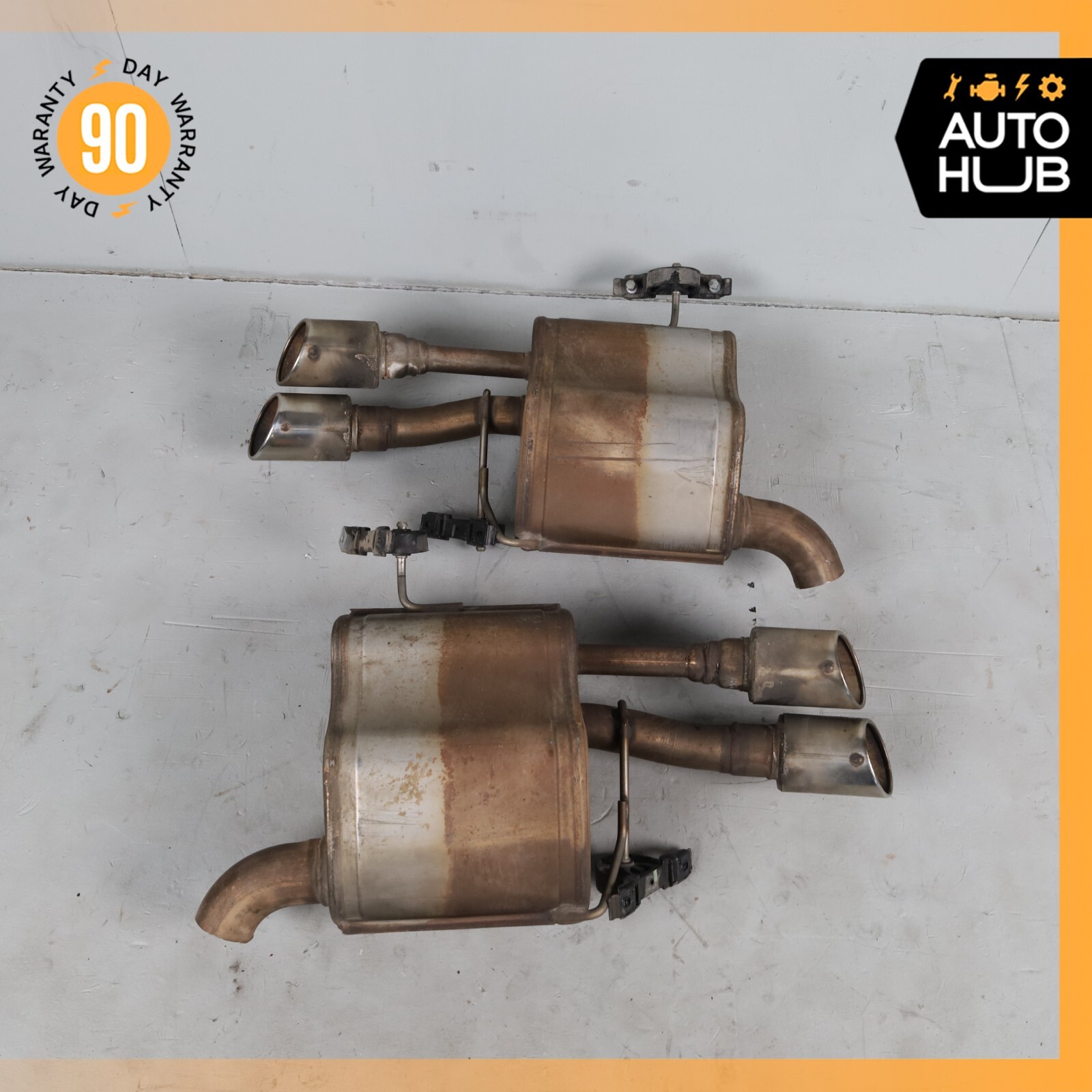 Maserati Quattroporte M139 Exhaust Mufflers Dual Tips Left & Right Side Set 68k