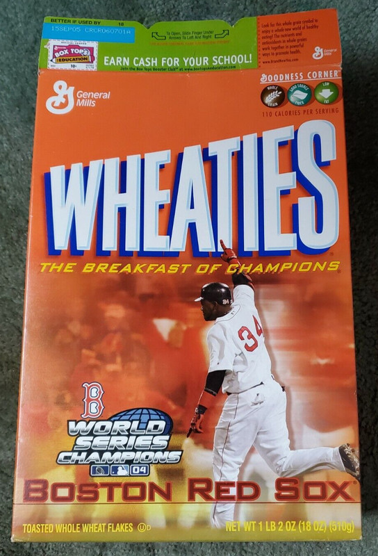 David Ortiz Wheaties Box 2004 Boston Red Sox World Series Champions