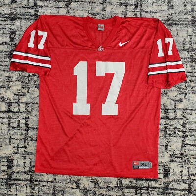 Nike Vtg Ohio State Buckeyes Jersey #17 King OSU Red College