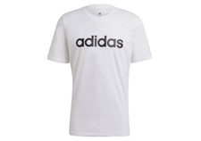 Adidas Mens Essentials T-SHIRT Logo Tee White/Black SMALL NWT