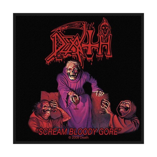 OFFICIAL LICENSED - DEATH - SCREAM BLOODY GORE SEW-ON PATCH DEATH METAL - Picture 1 of 1