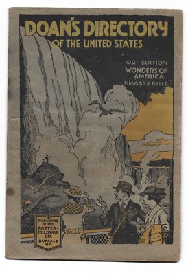 Vintage 1921 DOAN'S US POPULATION DIRECTORY Booklet All States Advertisements 