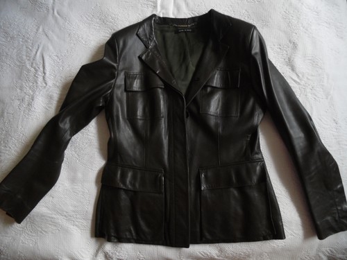 GUCCI Damen Blazer echt leder , Gr dt 36 dunkel grün. - Bild 10 von 16