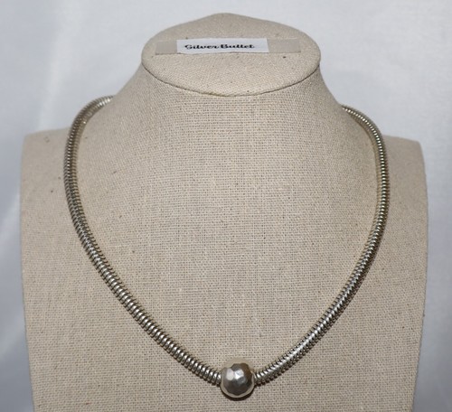 Silpada Sterling Silver Thick Snake Chain Ball "Chic" Necklace N2416 - Picture 2 of 8