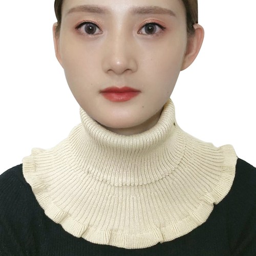 Women Faux Turtleneck Knitting Scarf Neck Warm Collar False Blouse Bib High Top - Picture 15 of 19