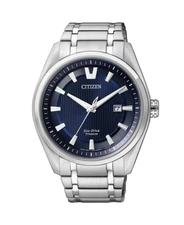 CITIZEN Men Analog Eco-Drive Casual Watch Classic Dress Blue Dial Waterproof Rou