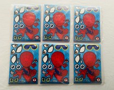 Spiderman & Friends Make A Face Sticker Packs w/9 Designs - Lot of 6 Packs