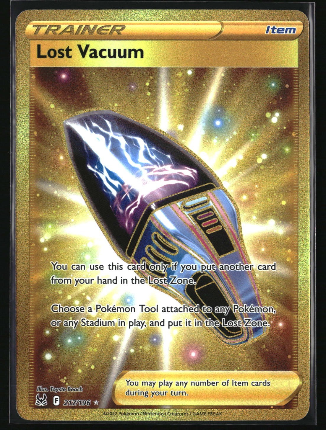 Lost Vacuum 217/196 Lost Origin Rare Secret Pokemon TCG Card NM