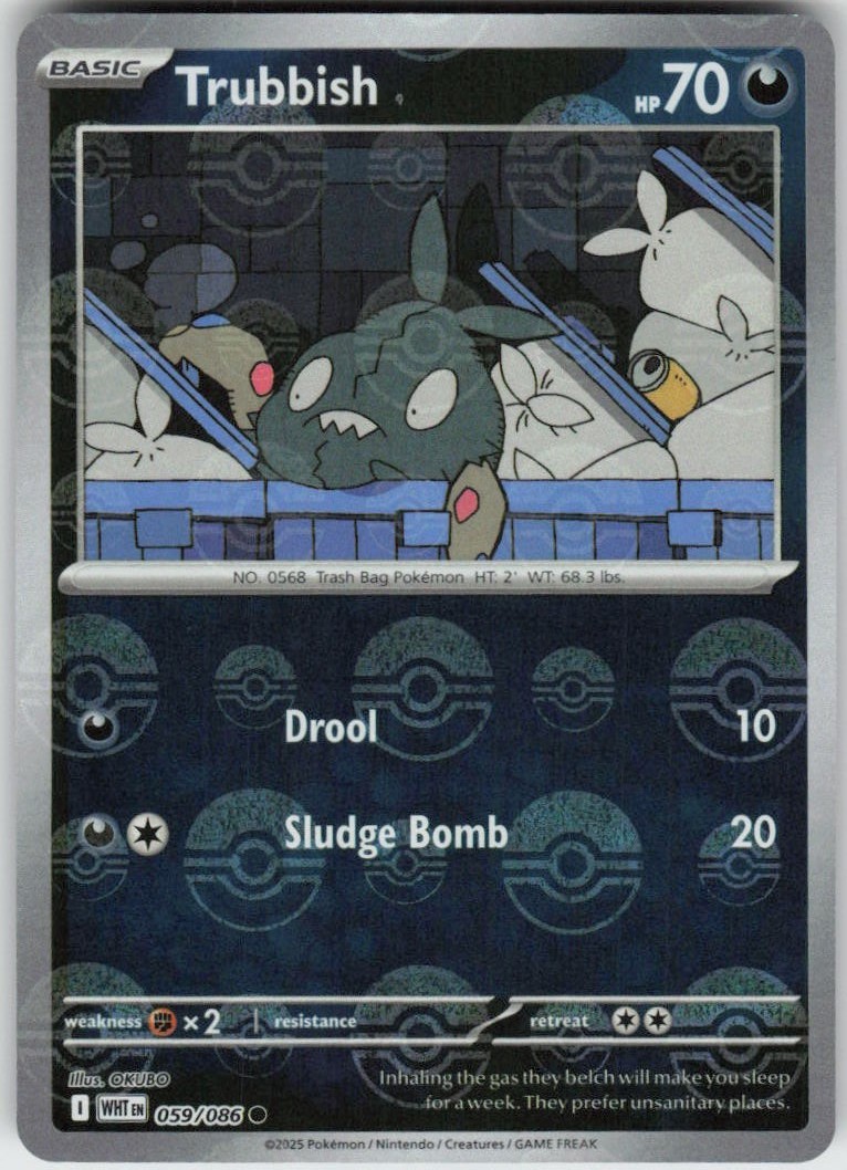 Trubbish (Poke Ball Pattern) 059/086 Common SV: White Flare