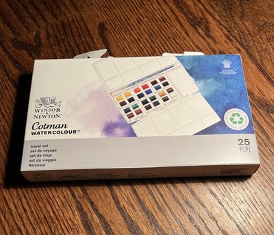 Winsor & Newton Cotman Watercolour Travel Set, 25pc New In Package Artist Set