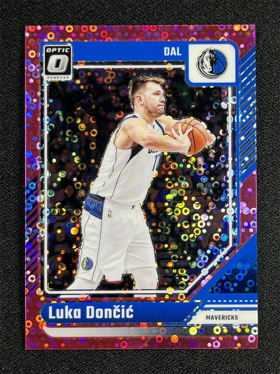 2024-25 Panini Donruss Optic Fast Break Luka Doncic #214 Pink Disco Prizm /25