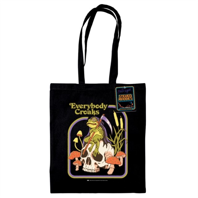 Steven Rhodes (Everybody Croaks) Black Tote Bag by PYRAMID INTERNATIONAL