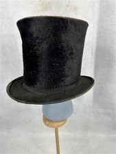 antique top hat stove pipe beaver black inside edge 22 med original 1800 worn
