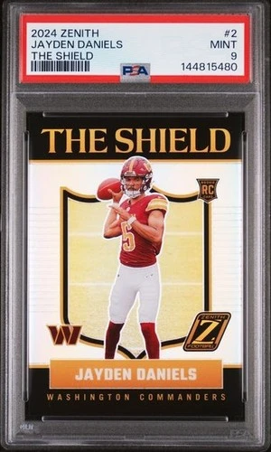 2024 PANINI ZENITH THE SHIELD #2 JAYDEN DANIELS PSA 9