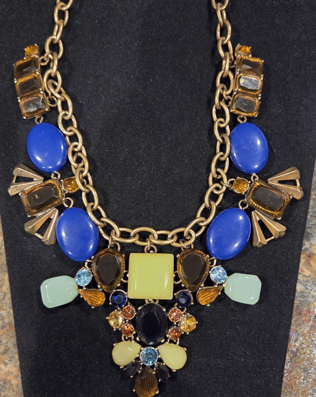 J. Crew Marked Statement Necklace Multicolored St… - image 6