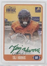 2021 Onyx Vintage College Auto Green Ink /50 Taj Harris #CATH Auto ls5