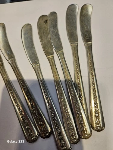 Towle Rambler Rose  Butter  Knife  Sterling Silver - 10 pc weight 215 gram