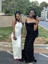 Black Shrimmery Dress Women's (Floor Length) Size S