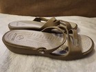 Crocs Sandals Womens 8 Taupe Tan Patricia Wedge Slide Comfort Croslite Footbed — photo 4