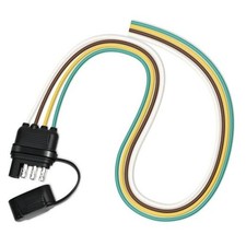 4 Pin Trailer Connector with 18-Inch 16AWG Pure Copper Trailer Wire Harness