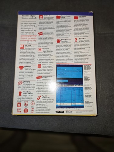 Logiciel de financement vintage Intuit Quicken 5.0 pour disques IBM/DOS - 5,25” et 3,5” - Photo 2/3
