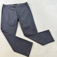 TED BAKER LONDON Mens Pants 36x32 Gray MMT Penguin Nailhead Trouser Slacks