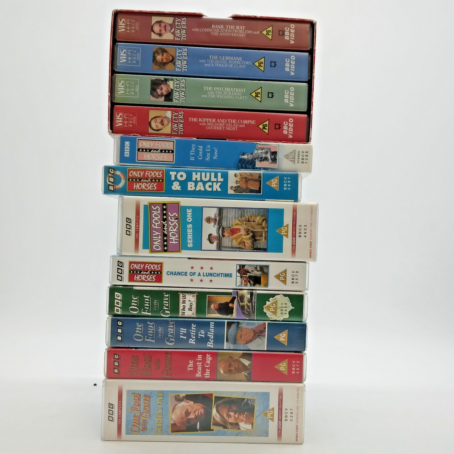 VHS Video Tape Bundle, British Comedy TV - Only Fools /One Foot/Fawlty Towers