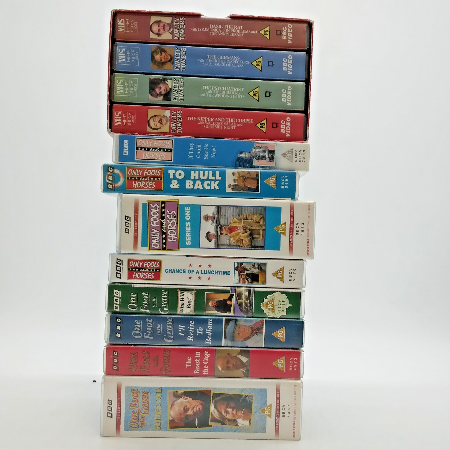 VHS Video Tape Bundle, British Comedy TV - Only Fools /One Foot/Fawlty Towers