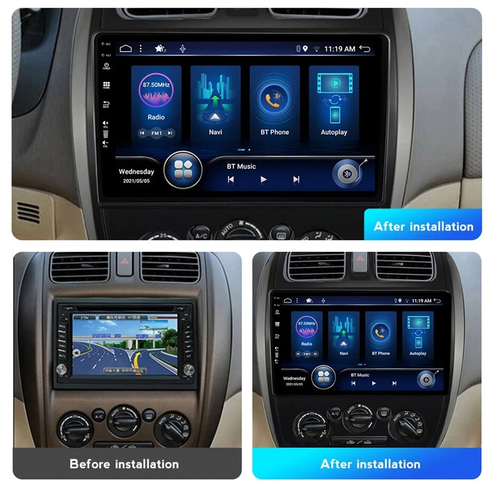 4+64G Carplay Android 14 Car Stereo Radio GPS For Mazda 323 Protegé Astina 98-04 - image 4 of 4