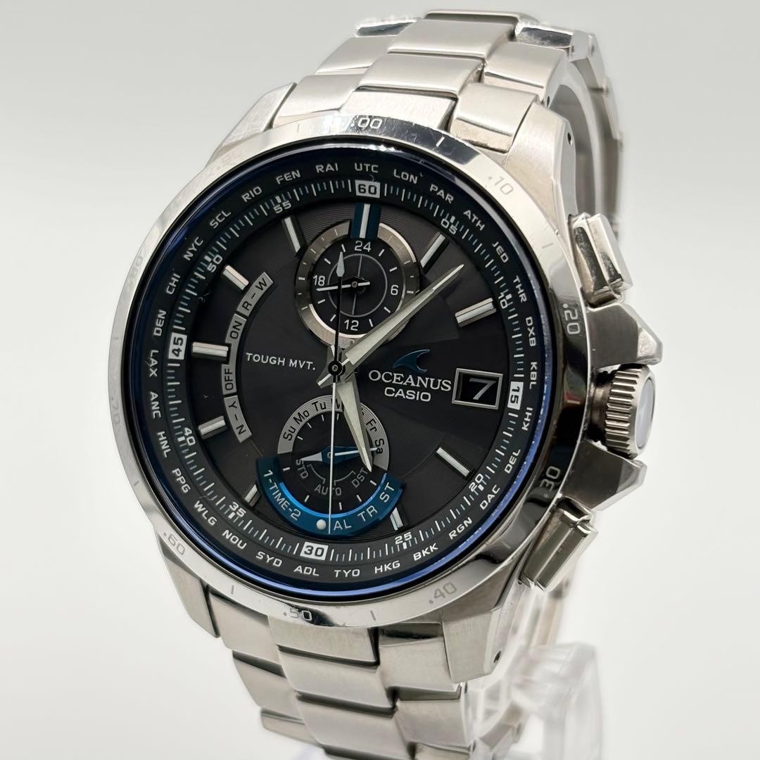 Casio Oceanus OCW T1000 Solar Titanium Mens Wristwatch 44mm wrist