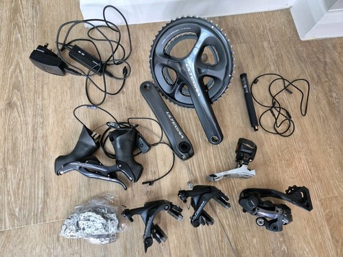 Shimano Ultegra 6870 Di2 Gruppe 2x11 mit 8050 Upgrades - Felgenbremse - sehr guter Zustand - Bild 1 von 24