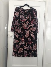 Principles Black Floral Paisley printDress Size 22