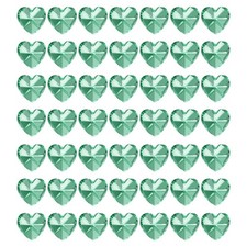 K9 Crystal Heart Beads 1 Holes Pendants, 50 Pack 14mm, Dark Green