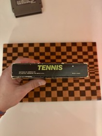 NES Tennis CIB - Rare 1st Print 5-Screw No-Code / Unpunched Hang Tab Black Box⁠