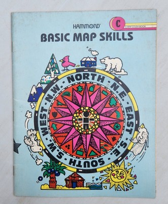 Hammond Basic Map Skills Level C George E. Sullivan 1984 Vintage Map Study Book