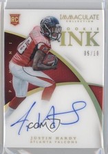 2015 Panini Immaculate Rookie Ink Gold 5/10 Justin Hardy #RI-HA Auto 1u0