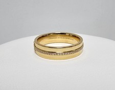 TIFFANY & CO. T  Wide 18K Yellow Gold Diamond...