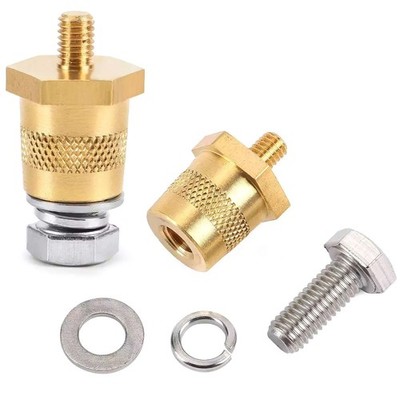 2*Battery Pole Adapter Terminal Connector Fittings M6 Thread Post Adapter