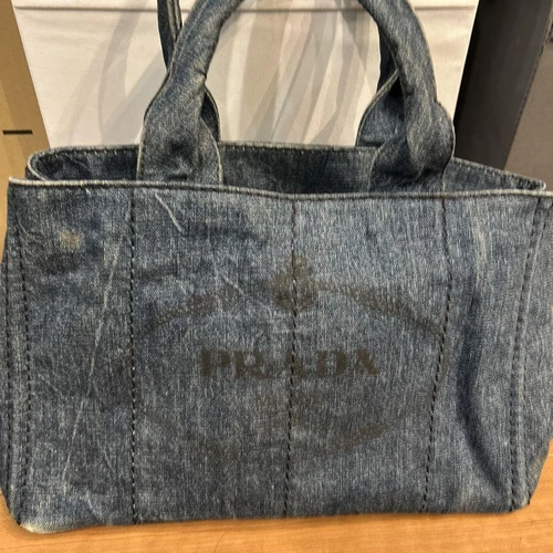 Sac fourre tout en denim bleu PRADA #QOJZBQ